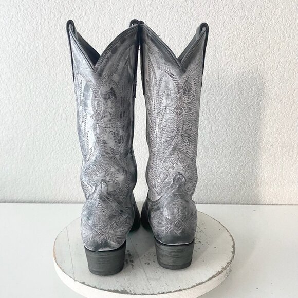 Lane LEXINGTON Womens Cowboy Boots 8.5 Black Western Cowgirl Tall Pointed Toe - Picture 3 of 11